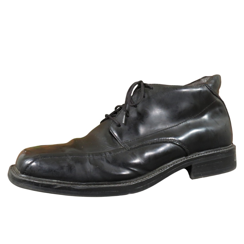 Alfani Domingo Mens Size 12 Black Leather Lace Up Chukka Dress Ankle Shoes